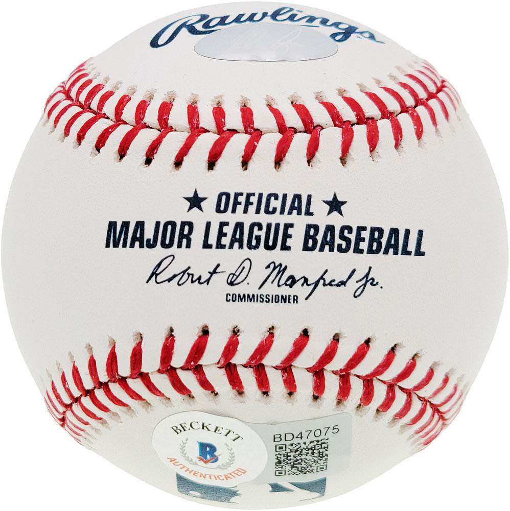 Nolan Ryan Autographed Official MLB Baseball Texas Rangers "324 Wins" Beckett Beckett Image a