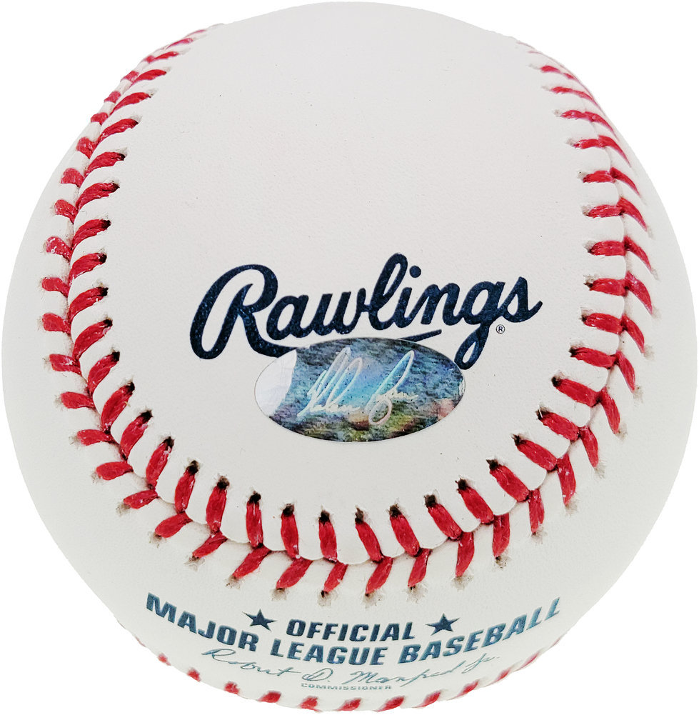 Nolan Ryan Autographed Official MLB Baseball Texas Rangers "324 Wins" Beckett Beckett Image a