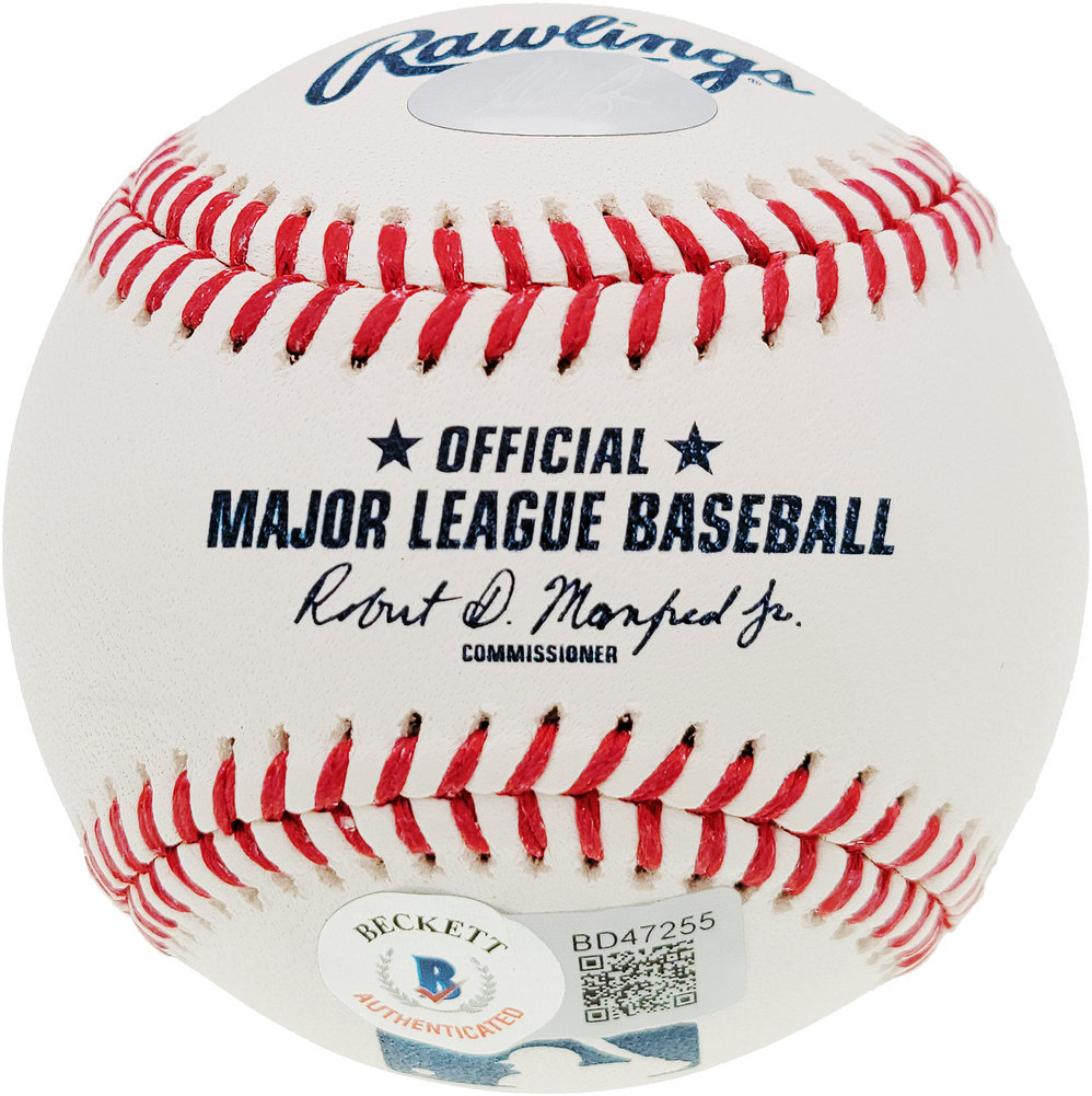 Nolan Ryan Autographed Official MLB Baseball Texas Rangers "HOF 99" Beckett Beckett Image a