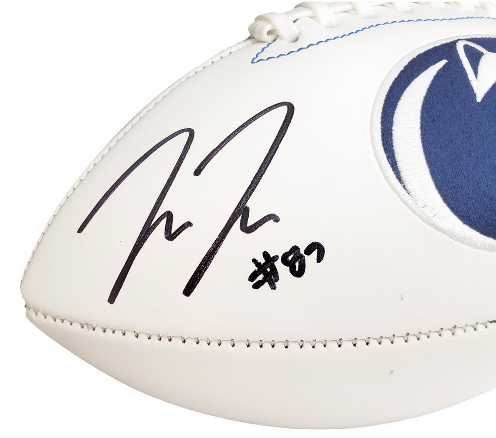 Pat Freiermuth Autographed Signed Penn State Nittany Lions White Logo Football Beckett Beckett Image a