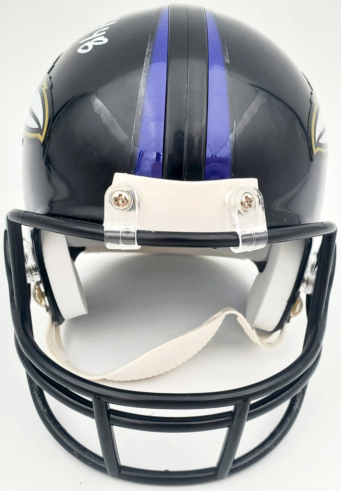 Patrick Queen Autographed Baltimore Ravens Mini Helmet Beckett Beckett Image a
