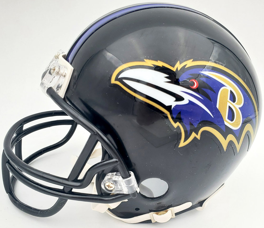 Patrick Queen Autographed Baltimore Ravens Mini Helmet Beckett Beckett Image a
