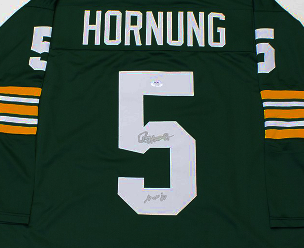Paul Hornung Autographed Signed Green Bay Packers Home Jersey HOF Silver Ink- PSA/DNA Authentic Image a