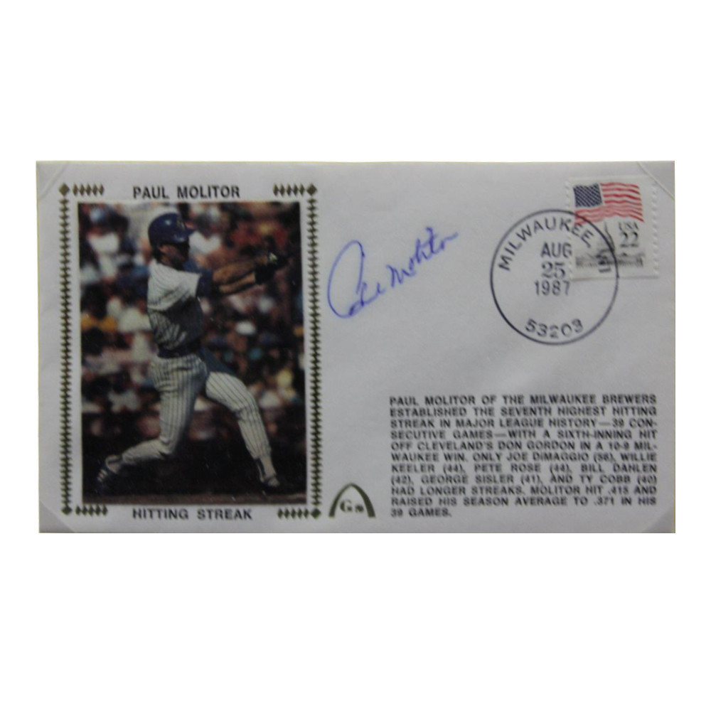 Paul Molitor Autographed Signed Framed First Day Cover - Certified Authentic Image a