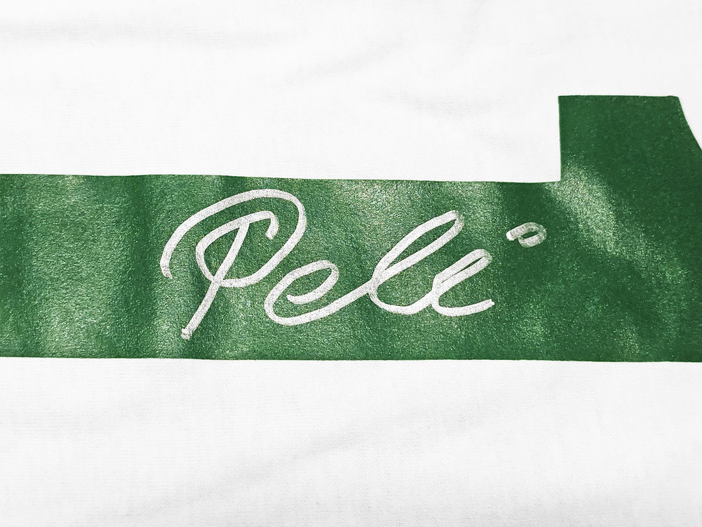 New York Cosmos Pele Autographed White Jersey Beckett Beckett Image a
