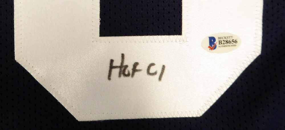 Penn State Nittany Lions Mike Munchak Autographed Blue Jersey Beckett Beckett Image a
