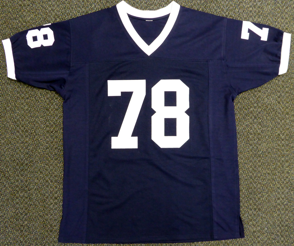 Penn State Nittany Lions Mike Munchak Autographed Blue Jersey Beckett Beckett Image a