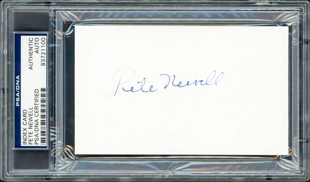 Pete Newell Autographed 3X5 Index Card Coach PSA/DNA Image a