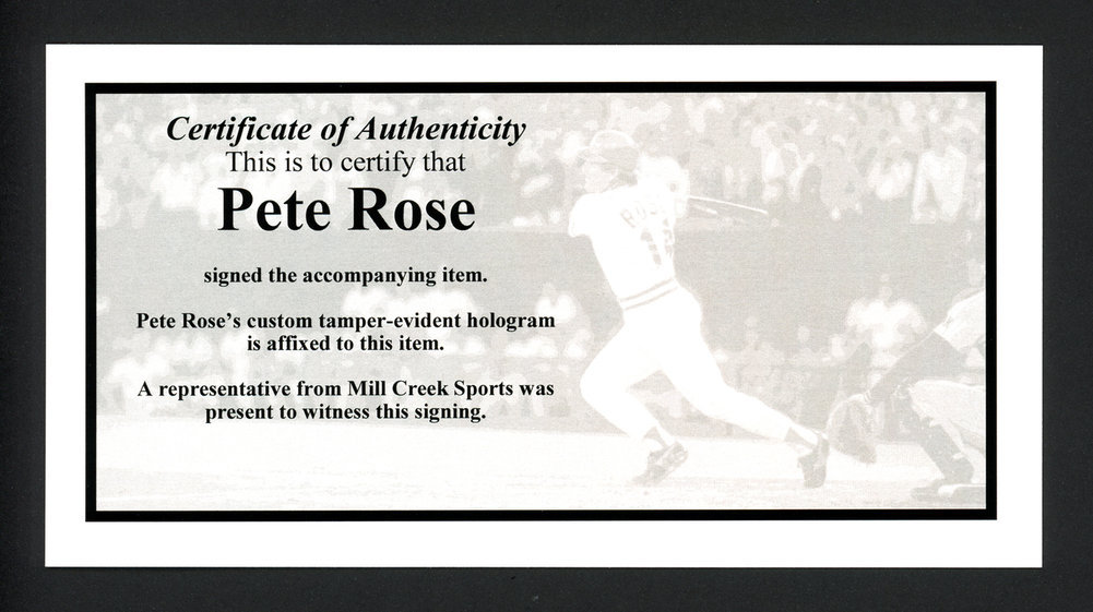 Pete Rose Autographed Signed Black Mizuno Bat Cincinnati Reds Stat Bat 4256 In White Pr Holo #178274 Image a