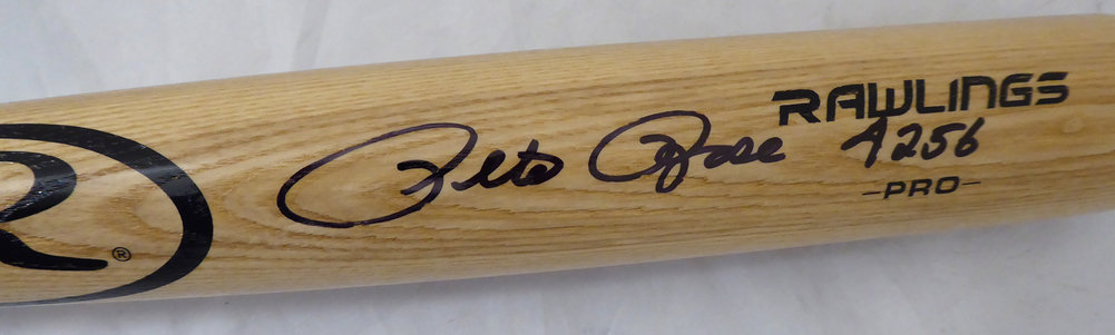 Pete Rose Autographed Signed Blonde Rawlings Bat Cincinnati Reds 4256 In Black Pr Holo #177050 Image a