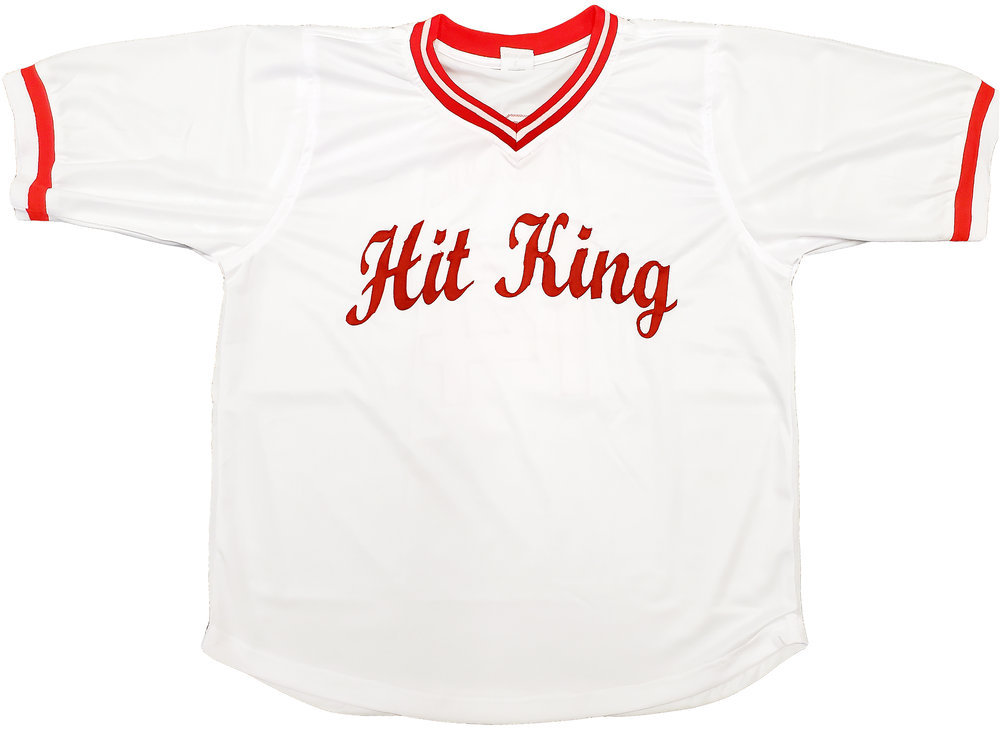 Cincinnati Reds Pete Rose Autographed White Jersey Pr Holo #197040 Image a