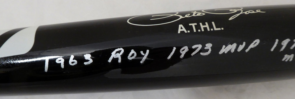 Pete Rose Autographed Signed Mizuno Bat Cincinnati Reds Stat Bat Hit King, 4256, Roy & MVP (Light Signature) Pr Holo #006994 Image a