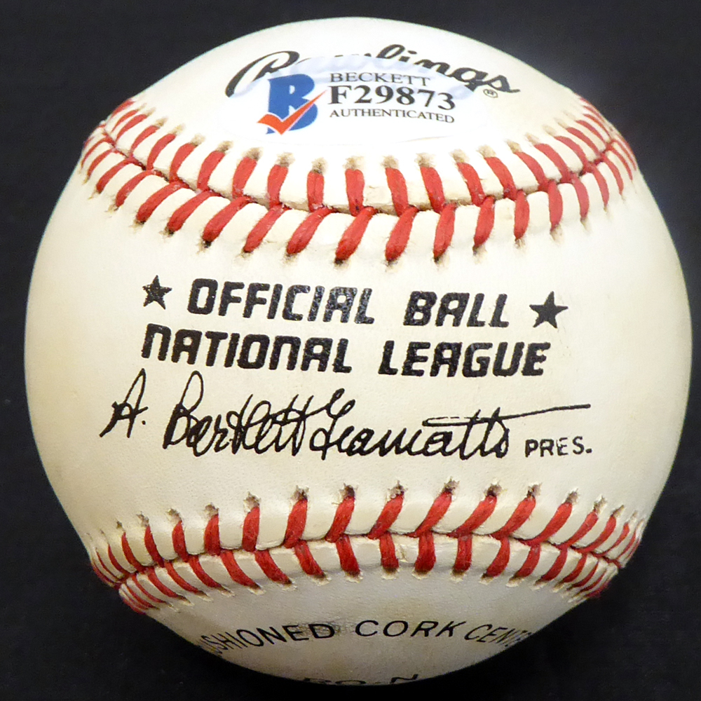 Pete Runnels Autographed Official Nl Baseball Boston Red Sox Beckett Beckett Image a