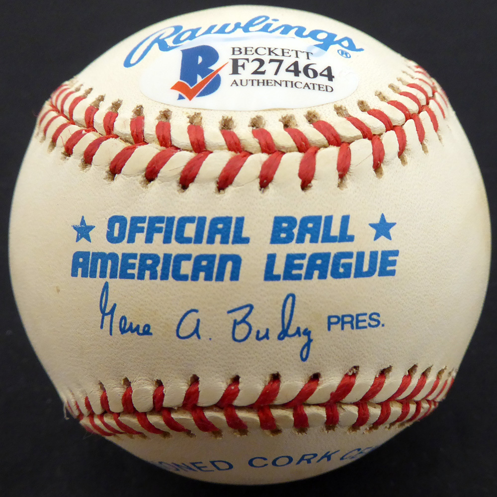 Pete Suder Autographed Official Al Baseball Philadelphia A's Beckett Beckett Image a