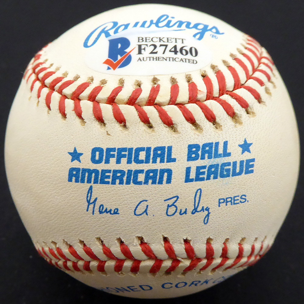 Pete Suder Autographed Official Al Baseball Philadelphia A's Beckett Beckett Image a