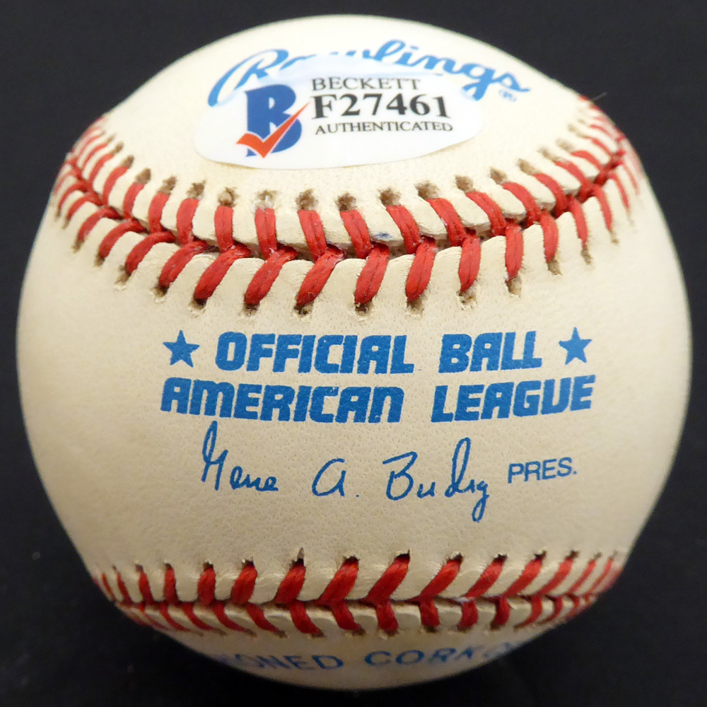 Pete Suder Autographed Official Al Baseball Philadelphia A's Beckett Beckett Image a