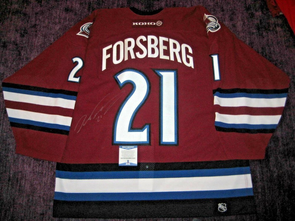 Peter Forsberg Autographed Signed Avalanche Koho Authentic Game Jersey