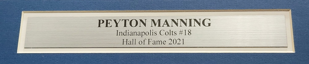 Peyton Manning Autographed Signed Indianapolis Colts Framed Blue Authentic Mitchell & Ness Replica 1998 Throwback Jersey Fanatics Holo Image a