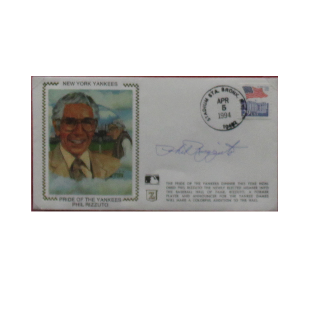 Phil Rizzuto Autographed Signed Framed First Day Cover - Certified Authentic Image a