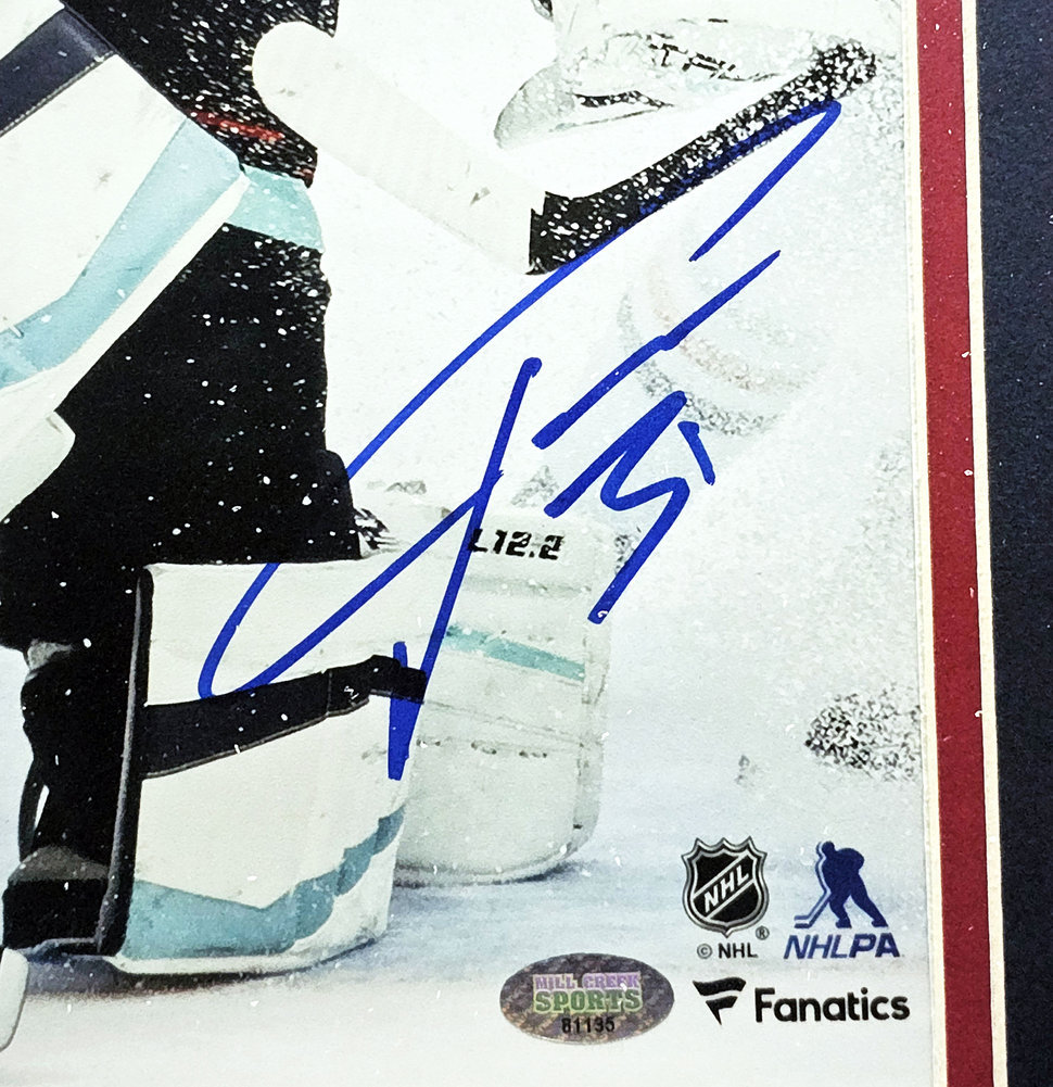 Philipp Grubauer Autographed Framed 8X10 Photo Seattle Kraken Mcs Holo #81135 Image a