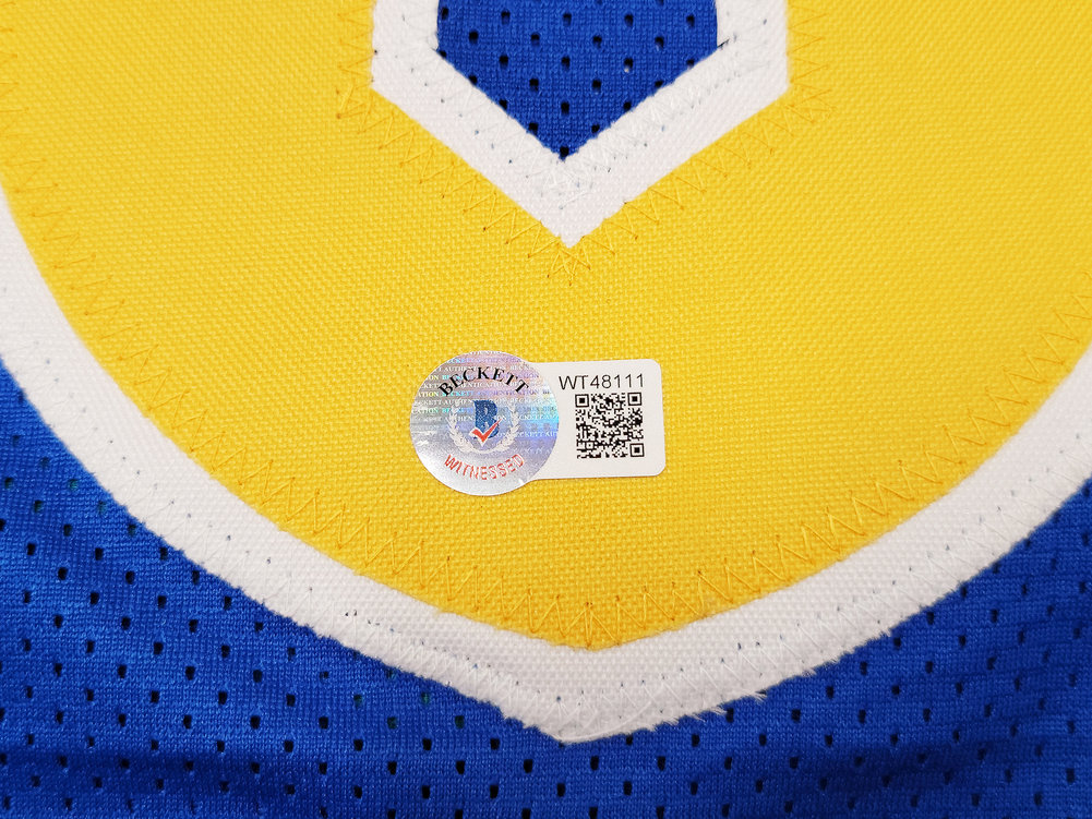 Pittsburgh Panthers Kenny Pickett Autographed Blue Jersey Beckett Beckett Qr #202975 Image a