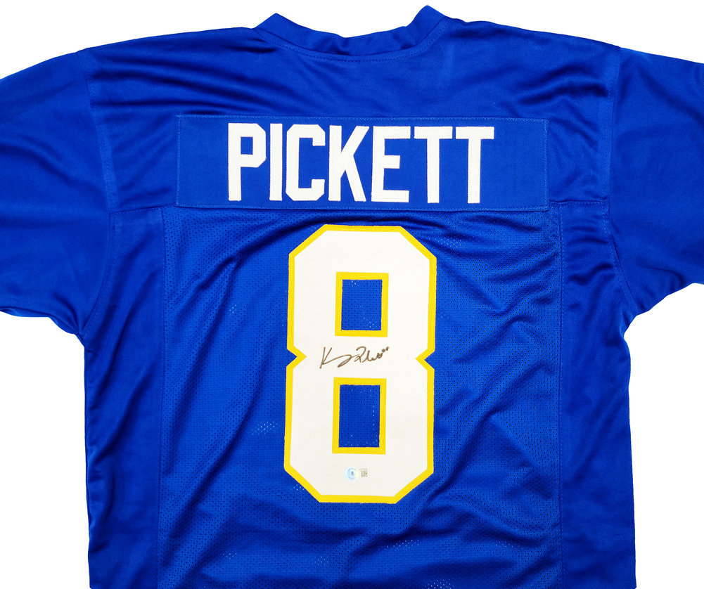 Pittsburgh Panthers Kenny Pickett Autographed Blue Jersey Beckett Beckett Qr #202978 Image a