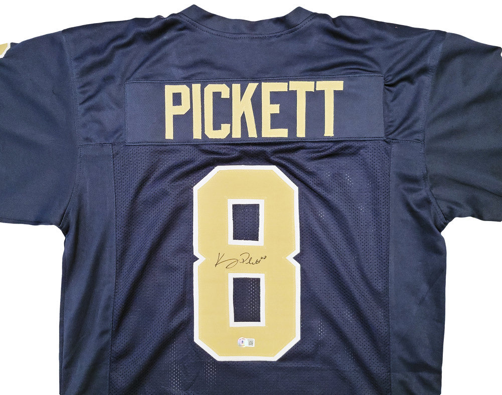 Pittsburgh Panthers Kenny Pickett Autographed Navy Jersey Beckett Beckett Qr #202976 Image a