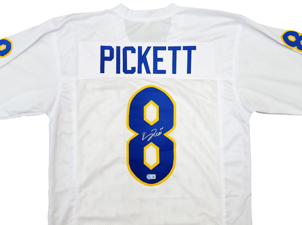 Pittsburgh Panthers Kenny Pickett Autographed White Jersey Beckett Beckett Qr #202977 Image a