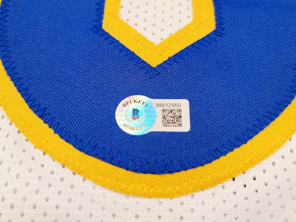 Pittsburgh Panthers Kenny Pickett Autographed White Jersey Beckett Beckett Qr #202977 Image a