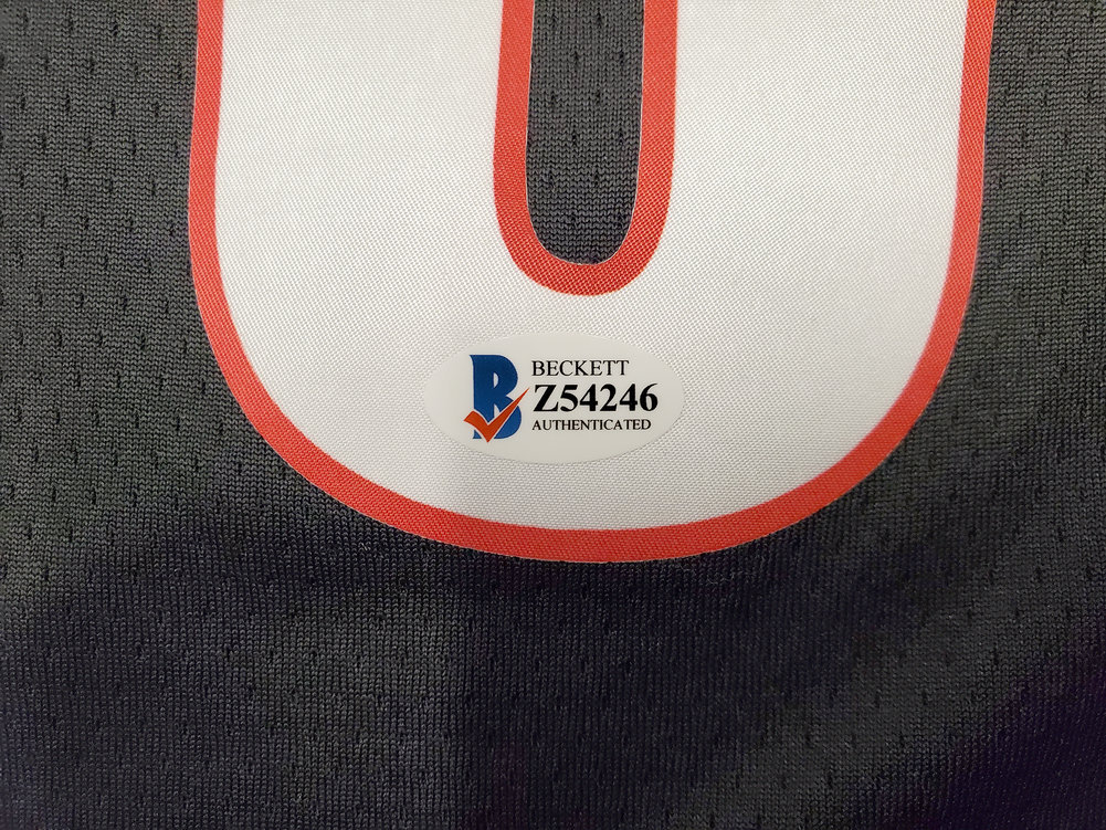 Portland Trail Blazers Damian Lillard Autographed Signed Black Nike Jersey Size M Beckett Beckett Image a