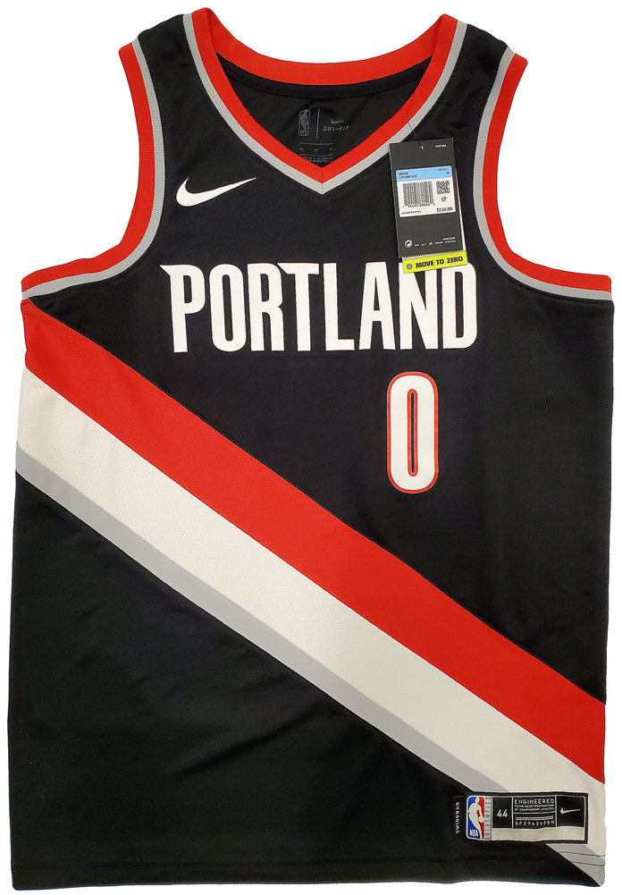 Portland Trail Blazers Damian Lillard Autographed Signed Black Nike Jersey Size M Beckett Beckett Image a