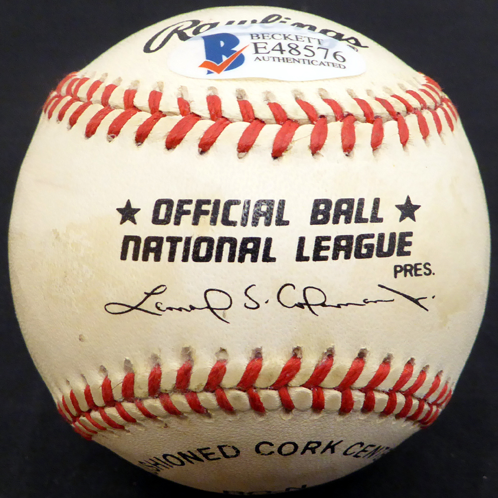 Preston Ward Autographed Official Nl Baseball Brooklyn Dodgers Beckett Beckett Image a