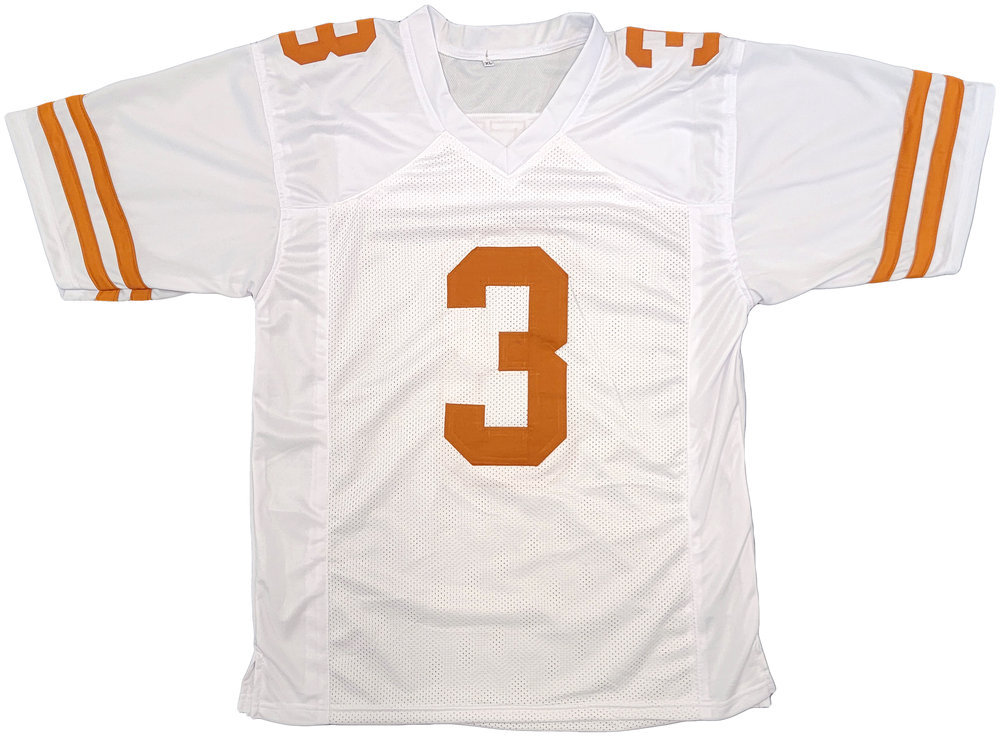 Texas Longhorns Quinn Ewers Autographed White Jersey Beckett Beckett Qr #201710 Image a