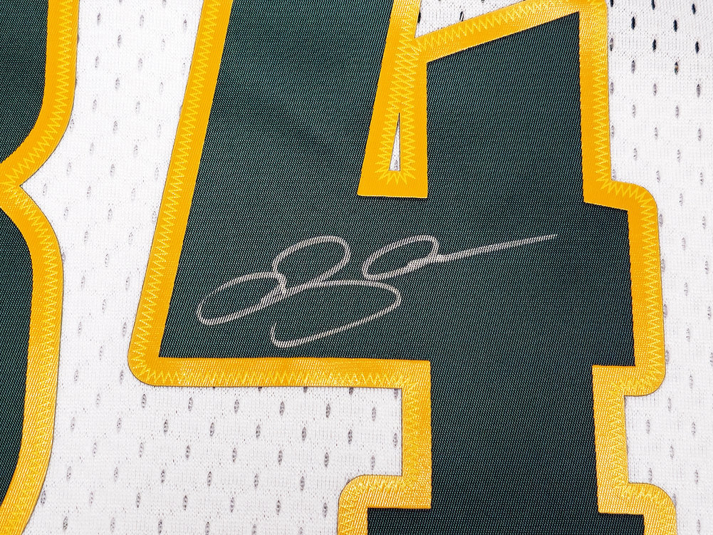 Seattle Sonics Ray Allen Autographed Signed White Authentic Mitchell & Ness 2006-07 Ray Allen Hwc Swingman Jersey Size Xxl Beckett Beckett Witness #221296 Image a