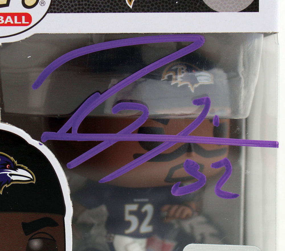 Ray Lewis Autographed Signed Ravens Authentic #152 Funko Pop Vinyl Figure Beckett Witnessed Image a