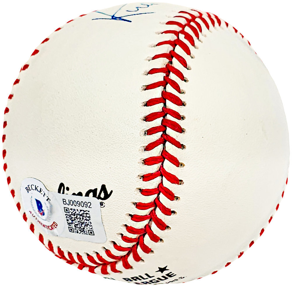 Rich Renteria Autographed Official Nl Baseball Seattle Mariners, Miami Marlins Beckett Beckett Image a