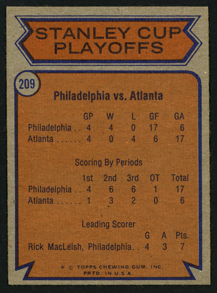 Rick Macleish Autographed Signed 1974-75 Topps Card #209 Philadelphia Flyers #150096 Image a
