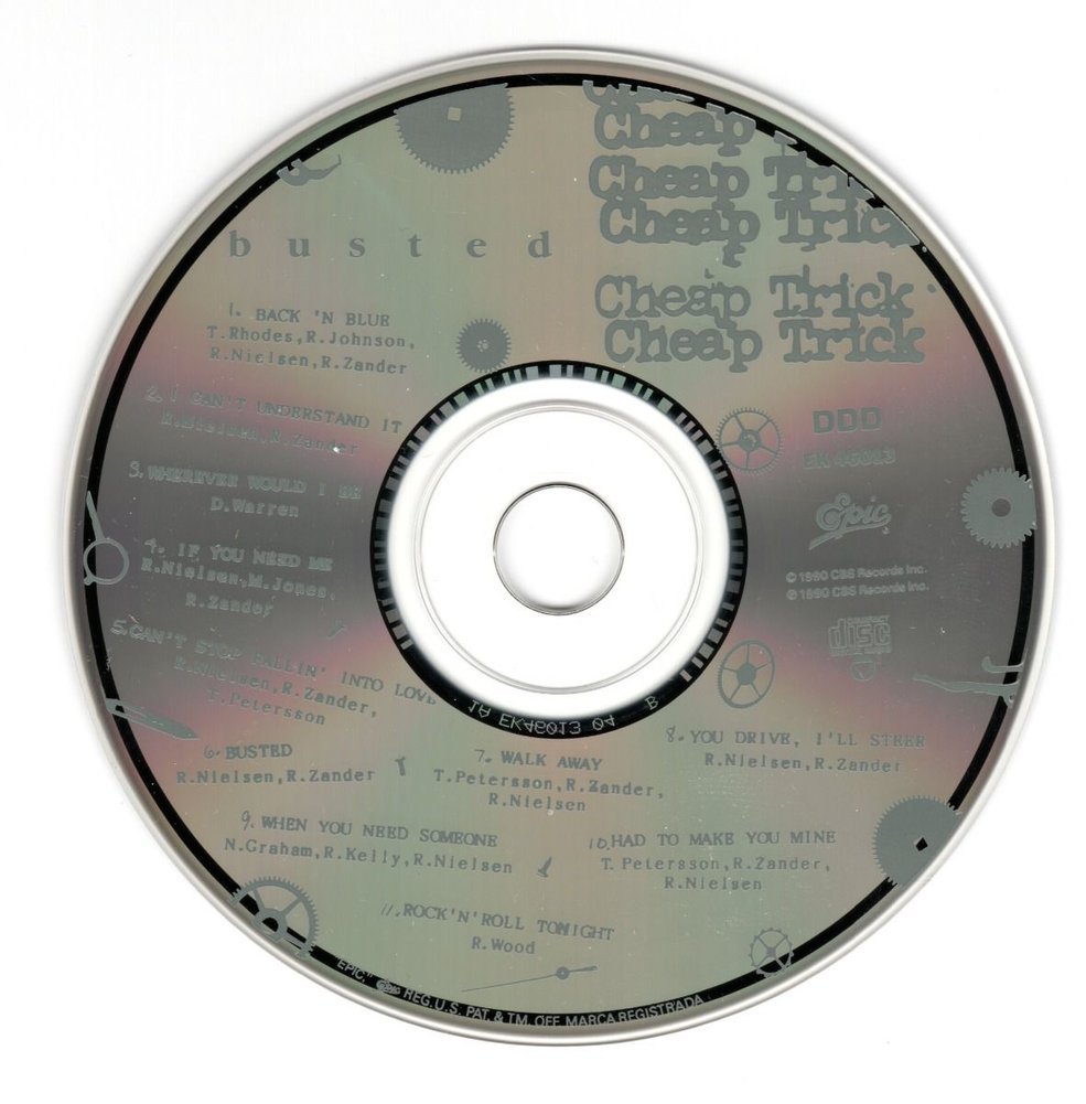 Rick Nielsen Autographed Cheap Trick Busted Cd Cover With Disc Beckett Authenticated Image a