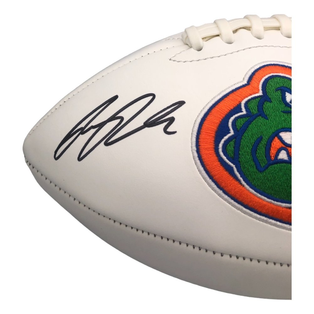 Ricky Pearsall Autographed Florida Gators White Panel Football - Beckett Image a
