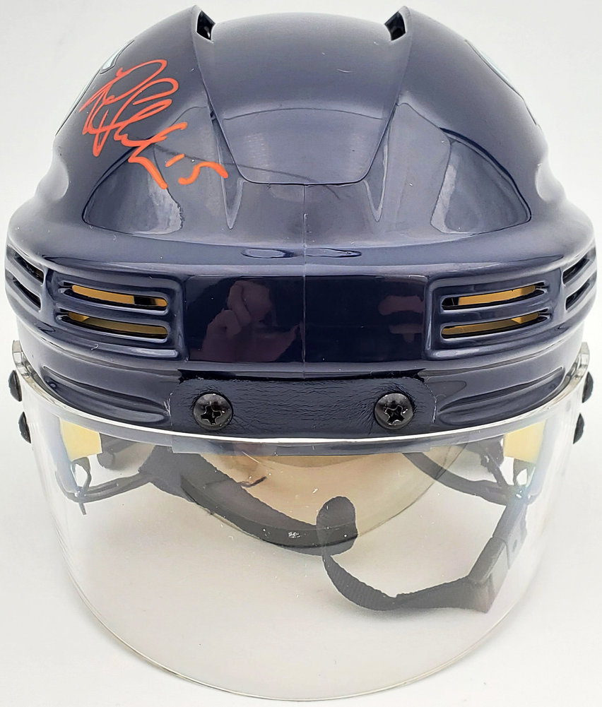 Riley Sheahan Autographed Seattle Kraken Blue Mini Helmet Fanatics Holo #200880 Image a