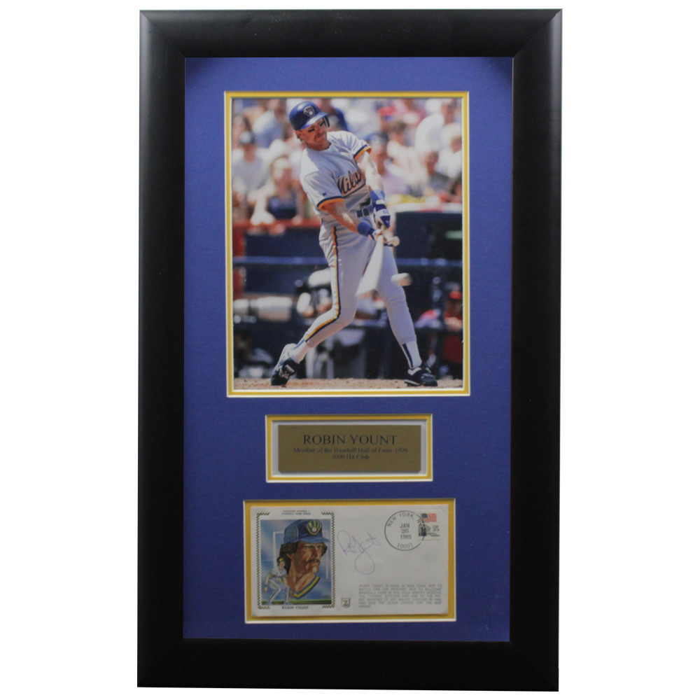 Robin Yount Autographed Signed Framed First Day Cover - Certified Authentic Image a
