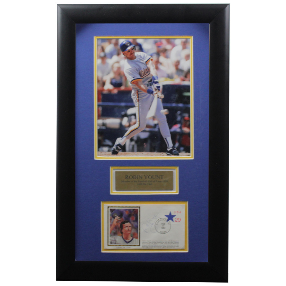 Robin Yount Autographed Signed Framed First Day Cover - Certified Authentic Image a