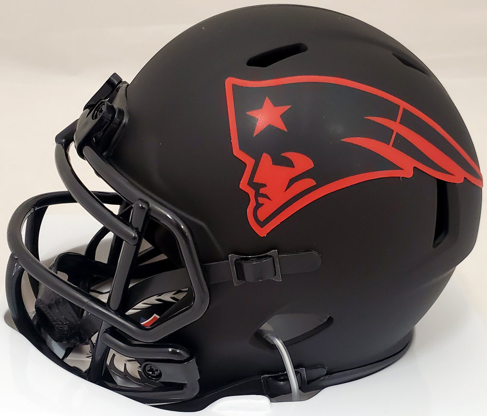 Rodney Harrison Autographed Signed New England Patriots Eclipse Black Speed Mini Helmet Beckett Beckett Qr #193940 Image a
