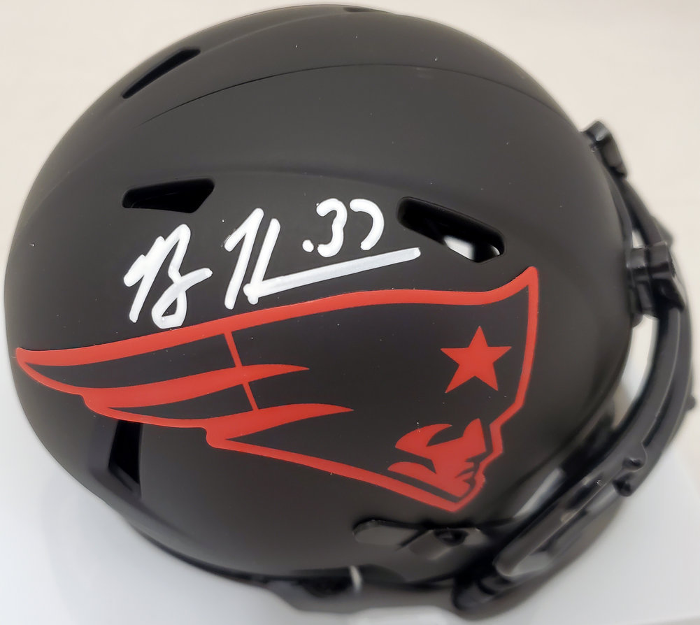 Rodney Harrison Autographed Signed New England Patriots Eclipse Black Speed Mini Helmet Beckett Beckett Qr #193940 Image a