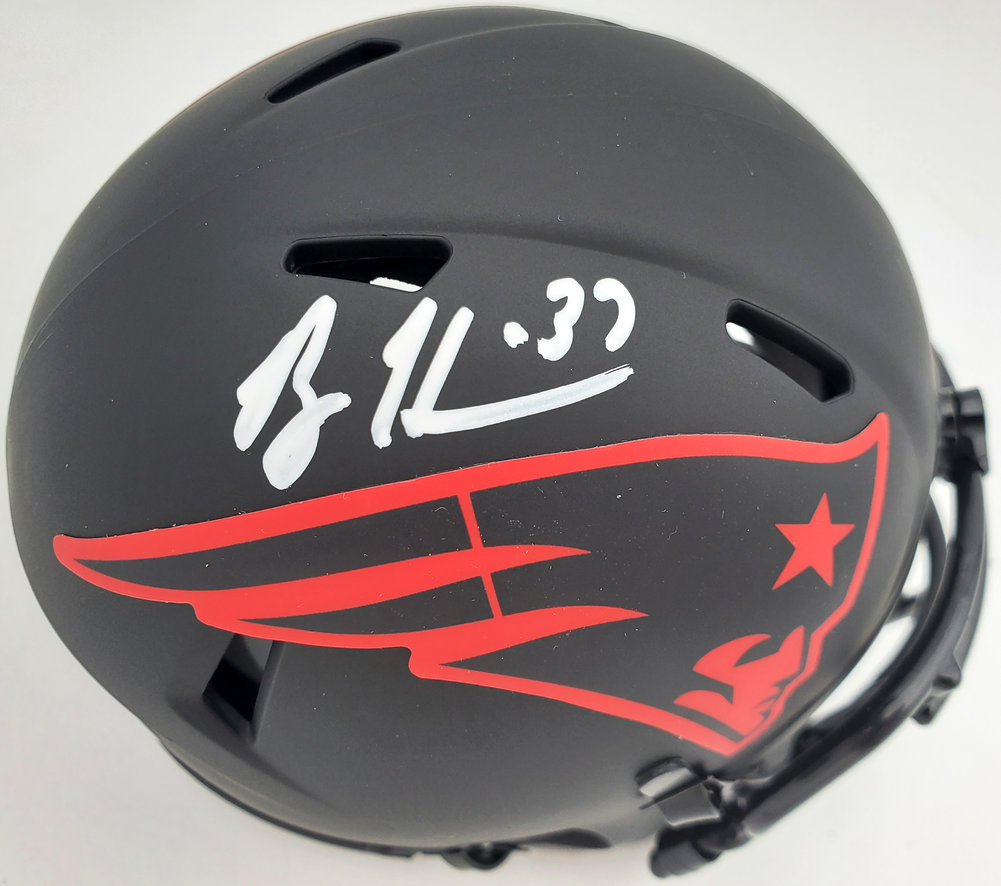 Rodney Harrison Autographed Signed New England Patriots Eclipse Black Speed Mini Helmet Beckett Beckett Qr #193940 Image a