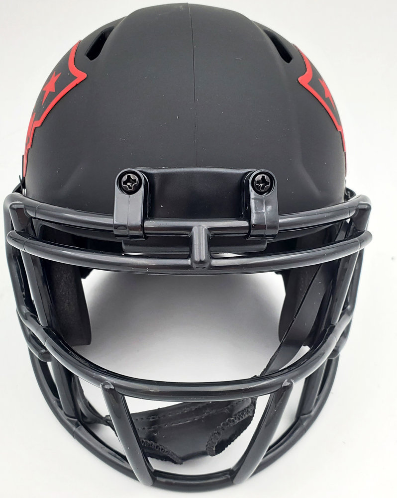 Rodney Harrison Autographed Signed New England Patriots Eclipse Black Speed Mini Helmet Beckett Beckett Qr #193940 Image a