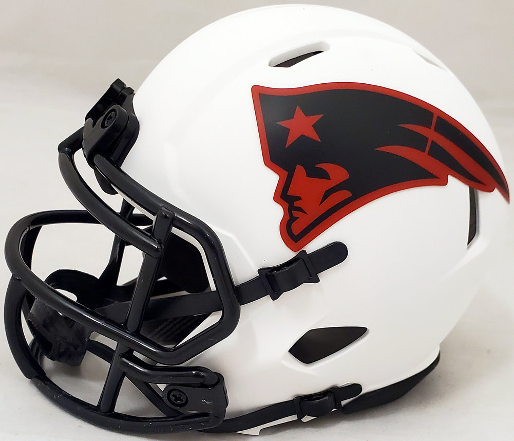 Rodney Harrison Autographed Signed New England Patriots Lunar Eclipse White Speed Mini Helmet Beckett Beckett Qr #193941 Image a