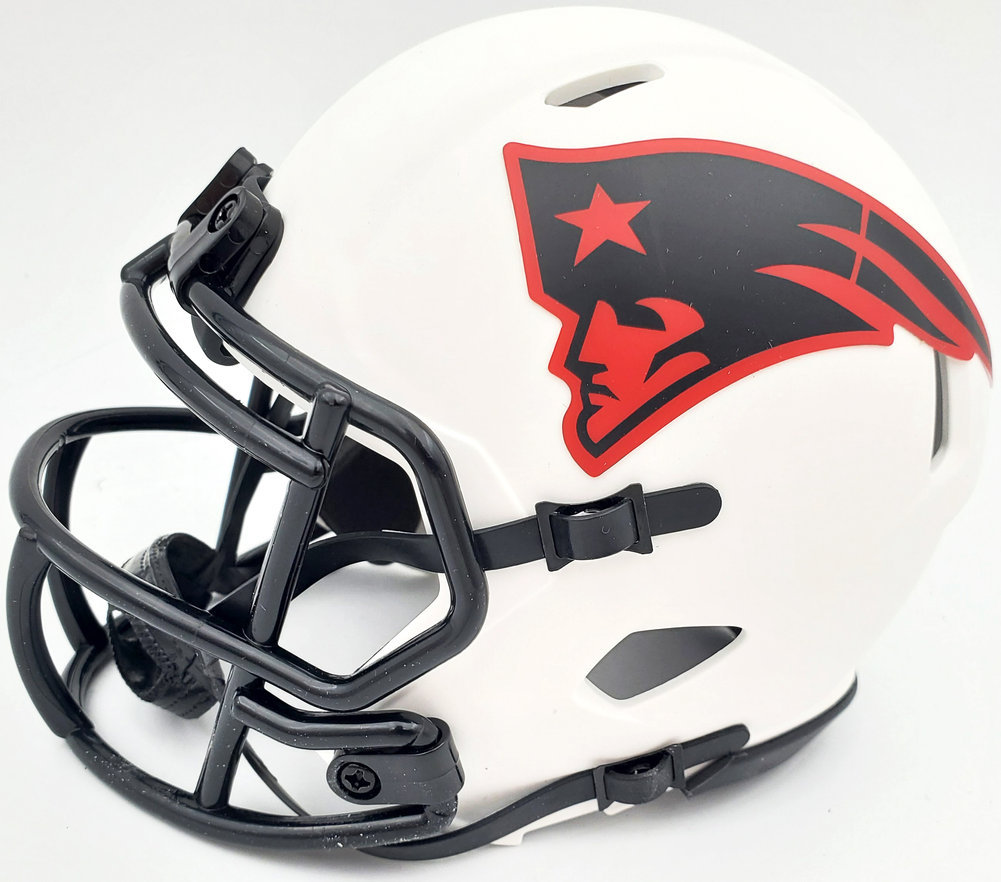 Rodney Harrison Autographed Signed New England Patriots Lunar Eclipse White Speed Mini Helmet Beckett Beckett Qr #193941 Image a