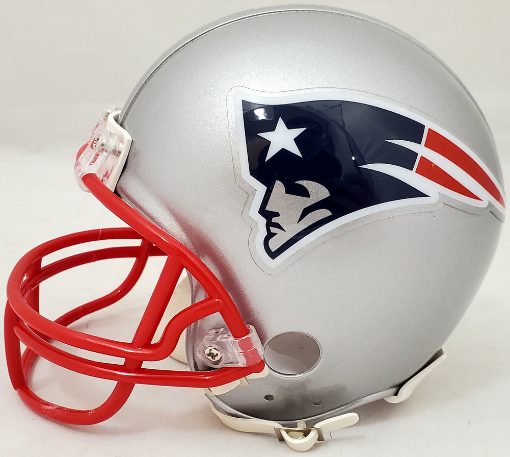 Rodney Harrison Autographed Signed New England Patriots Silver Mini Helmet Beckett Beckett Qr #193939 Image a