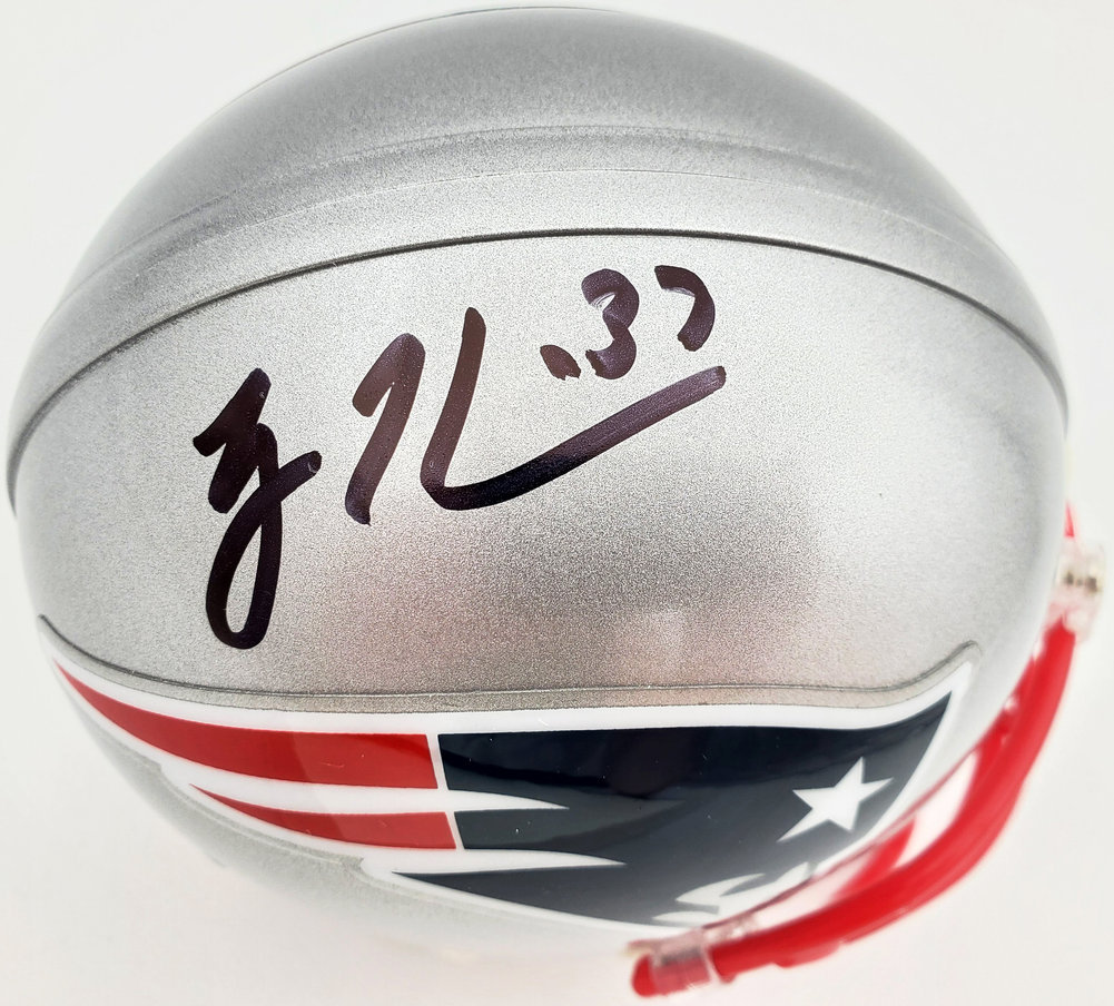 Rodney Harrison Autographed Signed New England Patriots Silver Mini Helmet Beckett Beckett Qr #193939 Image a